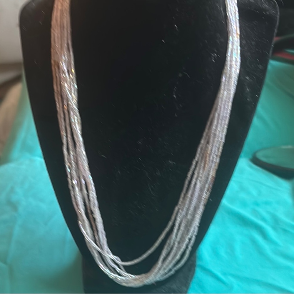 Elegant Silver Multi-Strand Necklace